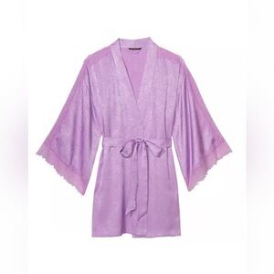 Victoria's Secret Lilac Satin Robe